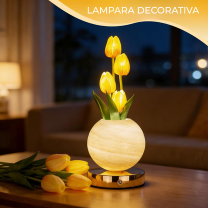 Tulip lamp with three light modes