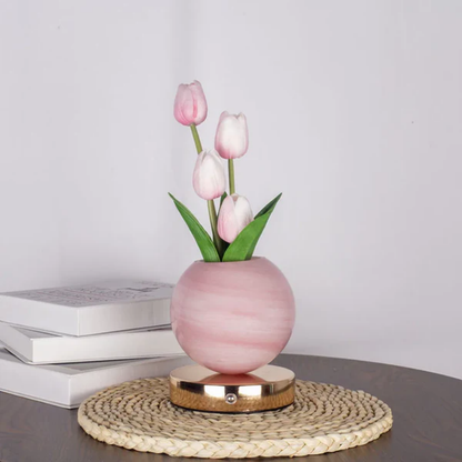 Tulip lamp with three light modes